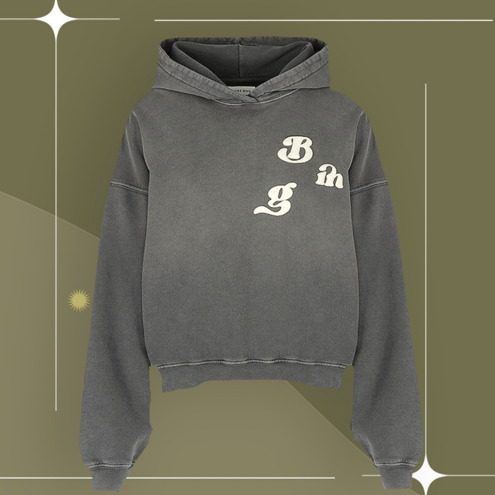🍋✨ Anine Bing Alec Vintage Wash Hoodie In Gray Size S - Picture 1 of 7